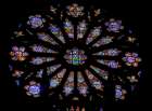 Rose window stained glass, Washington National Cathedral, Washington DC. Construction started 1907. Art Print
